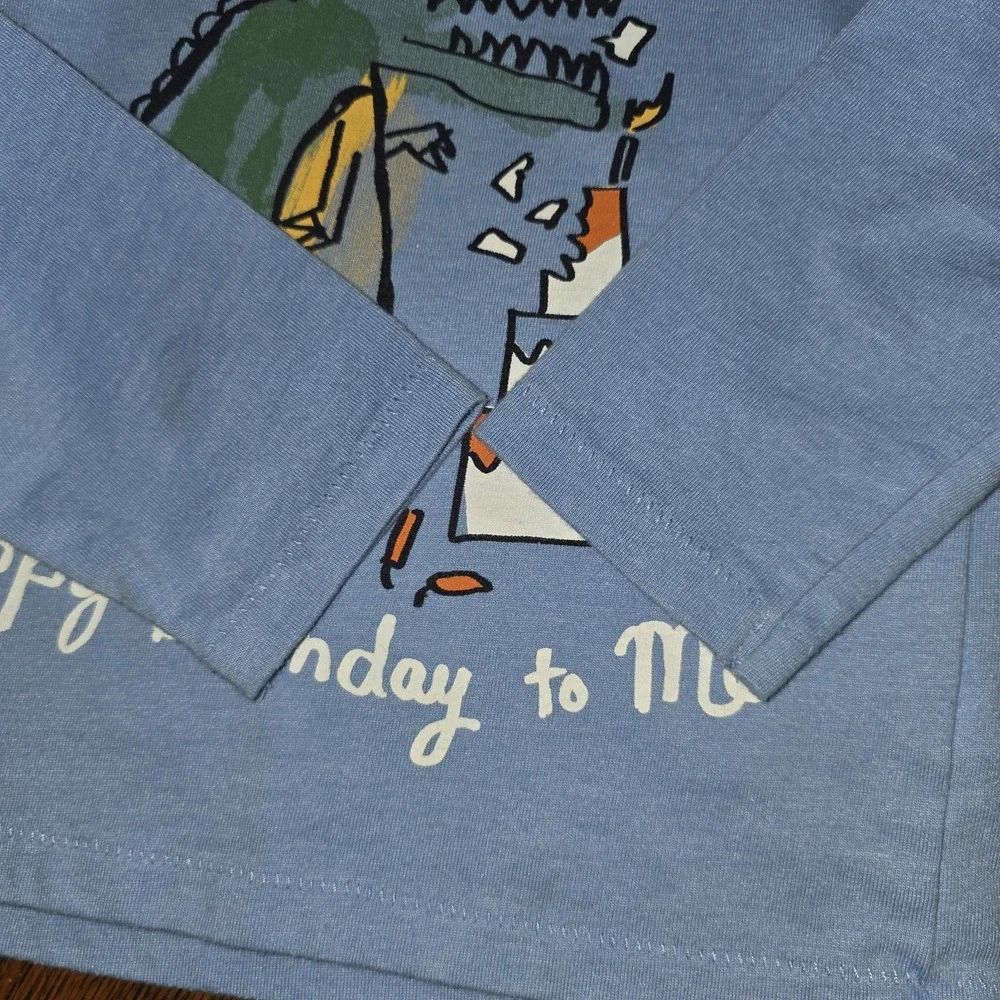 Gymboree Boys Dino Dinosaur Birthday Shirt Size 4 Cake HAPPY BIRTHDAY TO ME